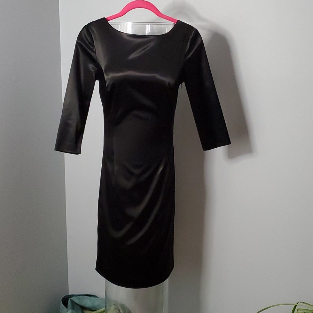 ABS Evening Satin Cocktail Dress